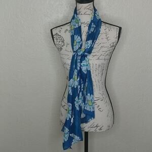 Multicolored Sheer Floral Scarf